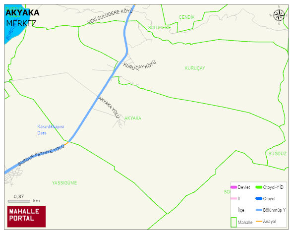 AKYAKA Köyü Haritası | Uydu Görüntüsü ve Harita Detayları