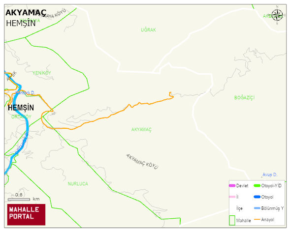 AKYAMAÇ Köyü Haritası | Güncel Mahalle ve Köy Haritası