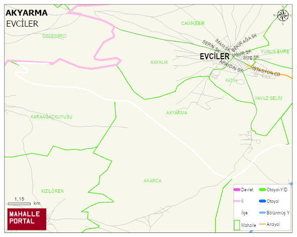AKYARMA Köyü Haritası | İnteraktif Köy ve Mahalle Sınırları
