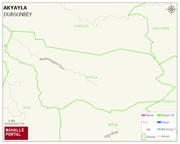 AKYAYLA Mahallesi Haritası | Dağlar, Ovalar ve Akarsu Bilgileri