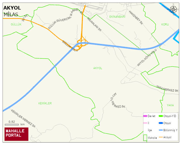 AKYOL Mahallesi Haritası | Uydu Görüntüsü ve Harita Detayları