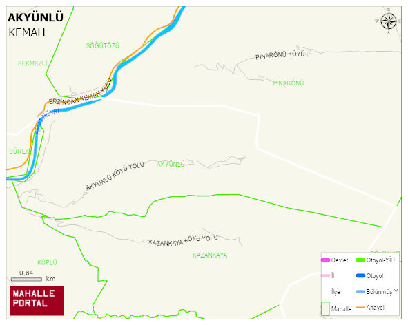 AKYÜNLÜ Köyü Haritası | Güncel Mahalle ve Köy Haritası