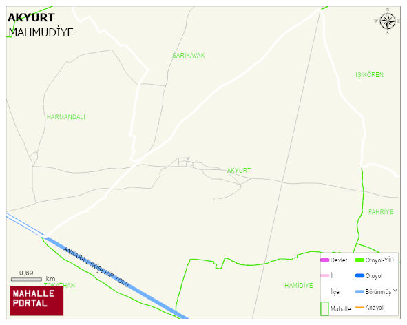 AKYURT Mahallesi Haritası | Coğrafi Yapı ve Detaylı Haritası