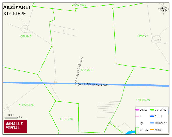 AKZİYARET Mahallesi Haritası | İnteraktif Köy ve Mahalle Sınırları