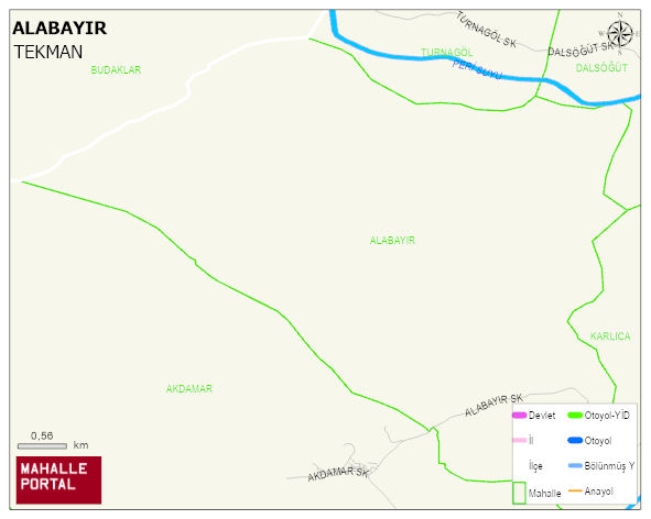 ALABAYIR Mahallesi Haritası | Coğrafi Yapı ve Detaylı Haritası
