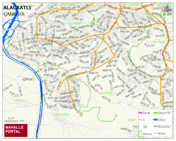 ALACAATLI Mahallesi Haritası | Mahalle Sokak Haritası