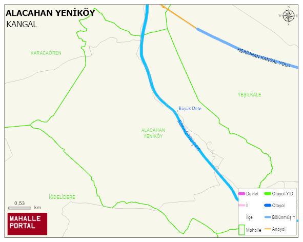 ALACAHAN YENİKÖY Köyü Haritası | Mahalle ve Köy Sınırı