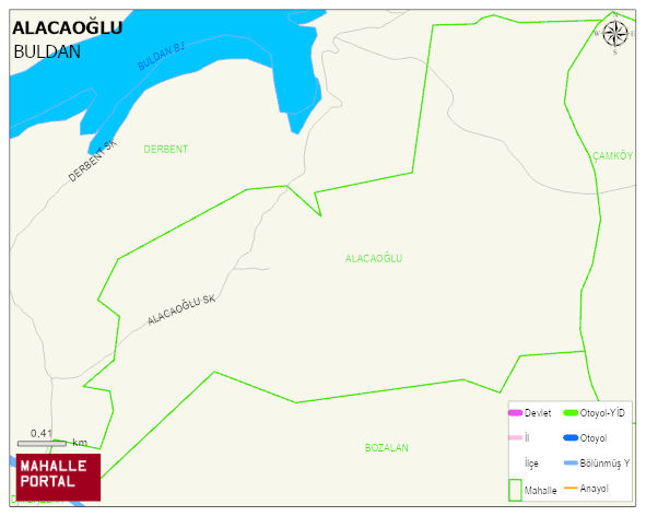 ALACAOĞLU Mahallesi Haritası | İnteraktif Köy ve Mahalle Sınırları