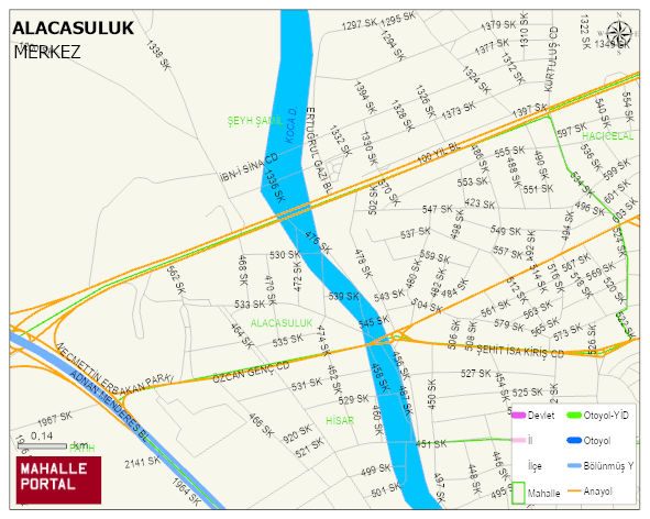 ALACASULUK Mahallesi Haritası | Mahalle ve Köy Sınırı