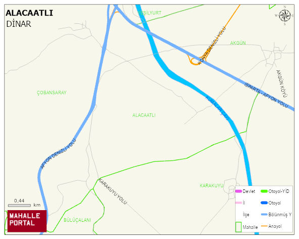 ALACAATLI Köyü Haritası | İnteraktif Köy ve Mahalle Sınırları