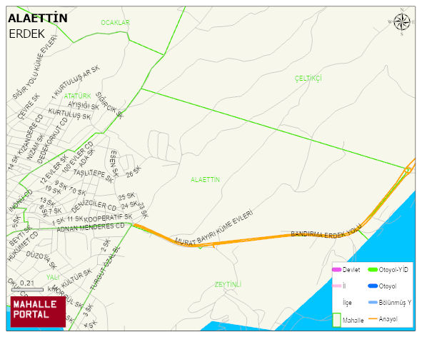 ALAETTİN Mahallesi Haritası | İnteraktif Köy ve Mahalle Sınırları
