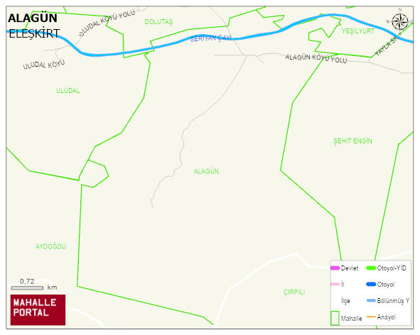 ALAGÜN Köyü Haritası | Sayısal Bölge Görünümü