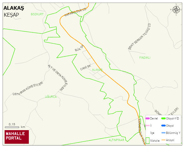 ALAKAŞ Mahallesi Haritası | Mahalle Sokak Haritası