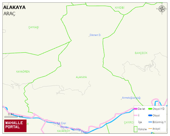 ALAKAYA Köyü Haritası | Güncel Mahalle ve Köy Haritası