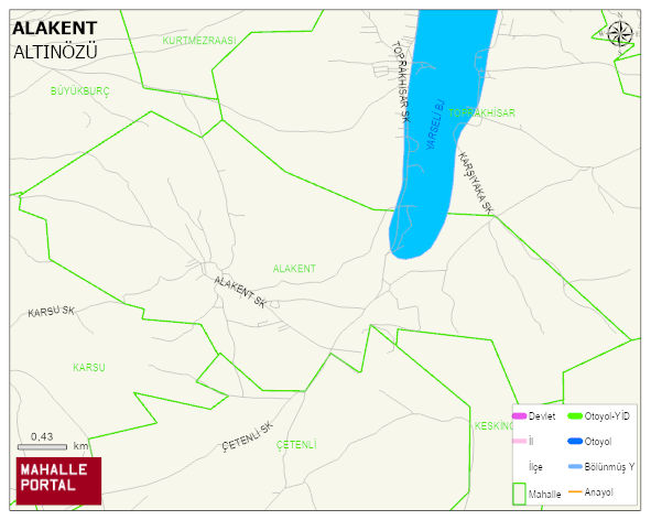 ALAKENT Mahallesi Haritası | Coğrafi Yapı ve Detaylı Haritası