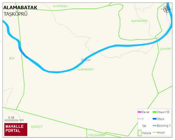ALAMABATAK Köyü Haritası | Mahalle Sokak Haritası