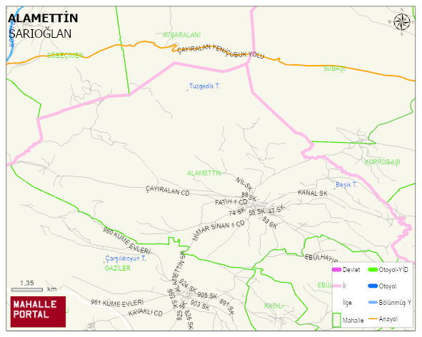 ALAMETTİN Mahallesi Haritası | Uydu Görüntüsü ve Harita Detayları