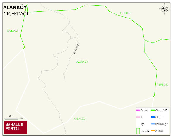 ALANKÖY Köyü Haritası | Detaylı Köy ve Mahalle Görünümü