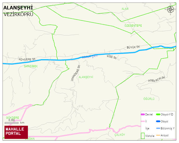 ALANŞEYHİ Mahallesi Haritası | Detaylı Köy ve Mahalle Görünümü