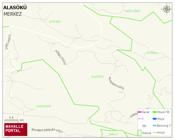 ALASÖKÜ Köyü Haritası | Detaylı Köy ve Mahalle Görünümü