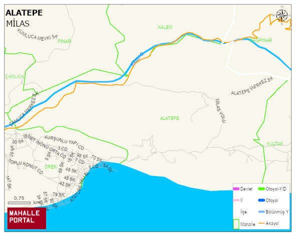 ALATEPE Mahallesi Haritası | Sayısal Bölge Görünümü