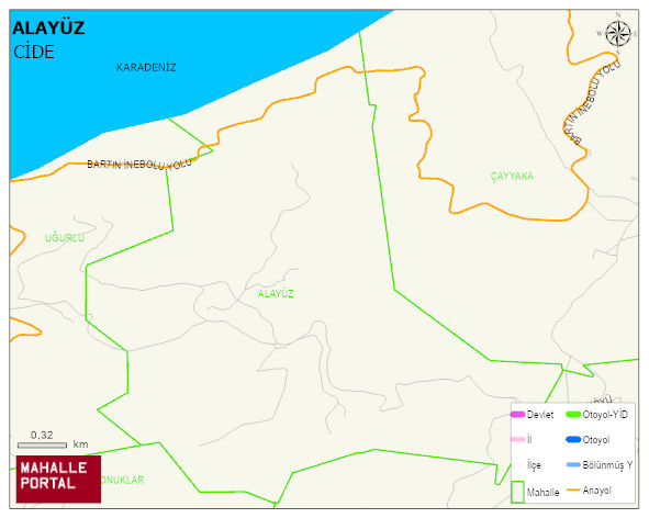 ALAYÜZ Köyü Haritası | Uydu Görüntüsü ve Harita Detayları