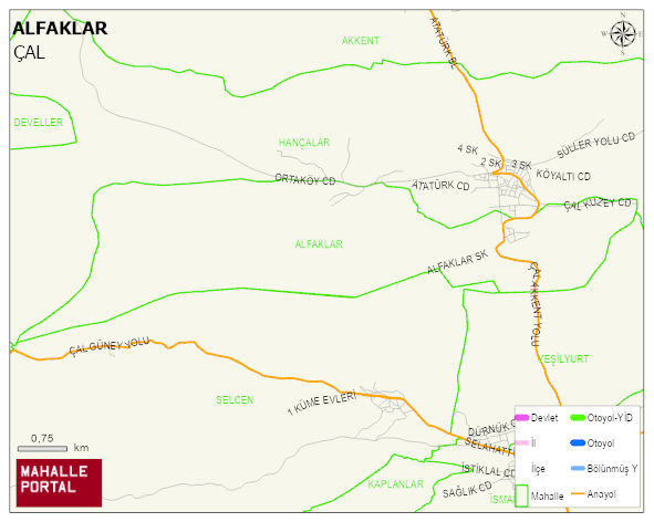 ALFAKLAR Mahallesi Haritası | Dağlar, Ovalar ve Akarsu Bilgileri