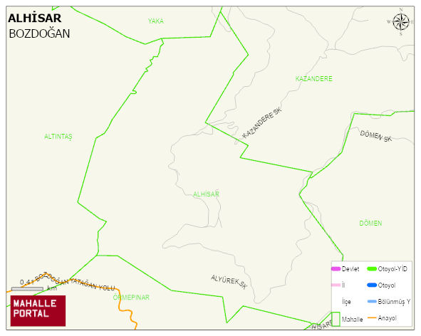 ALHİSAR Mahallesi Haritası | Sayısal Bölge Görünümü