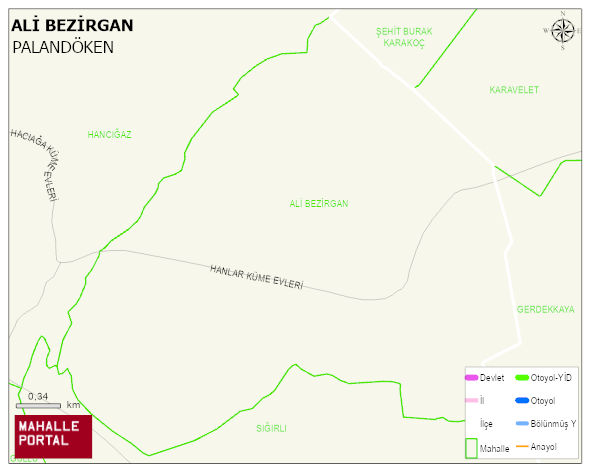 ALİ BEZİRGAN Mahallesi Haritası | Sayısal Bölge Görünümü