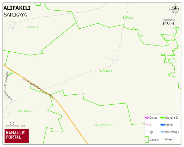 ALİFAKILI Köyü Haritası | Mahalle ve Köy Sınırı