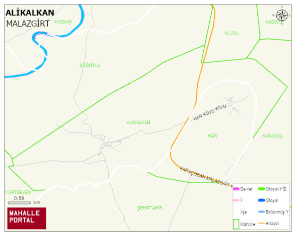 ALİKALKAN Köyü Haritası | Uydu Görüntüsü ve Harita Detayları