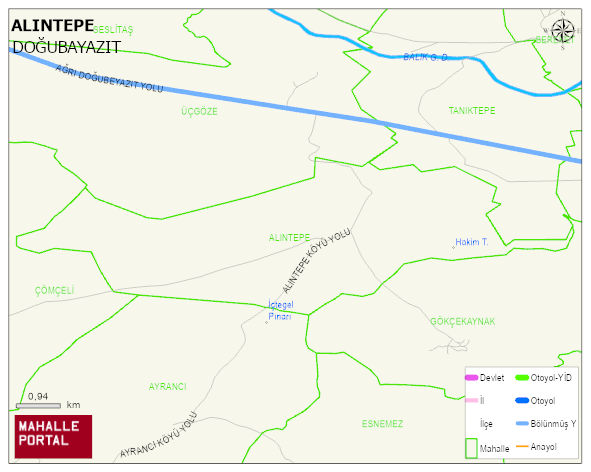 ALINTEPE Köyü Haritası | Uydu Görüntüsü ve Harita Detayları