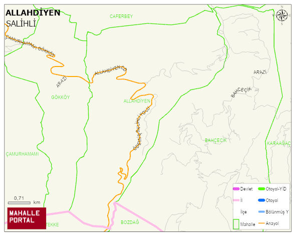 ALLAHDİYEN Mahallesi Haritası | Detaylı Köy ve Mahalle Görünümü