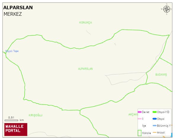 ALPARSLAN Köyü Haritası | Uydu Görüntüsü ve Harita Detayları