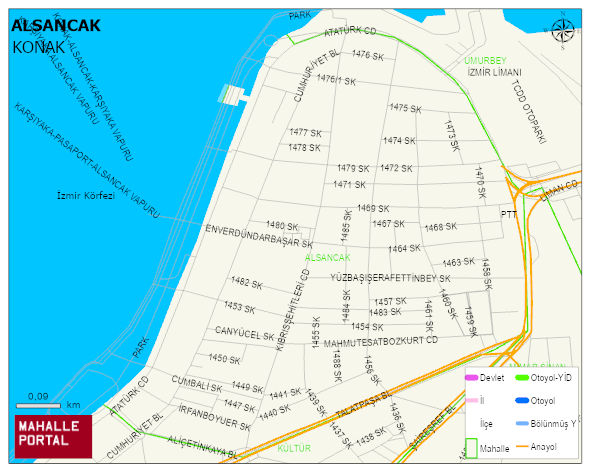 ALSANCAK Mahallesi Haritası | Mahalle Sokak Haritası