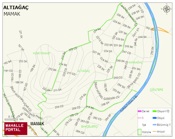 ALTIAĞAÇ Mahallesi Haritası | Uydu Görüntüsü ve Harita Detayları