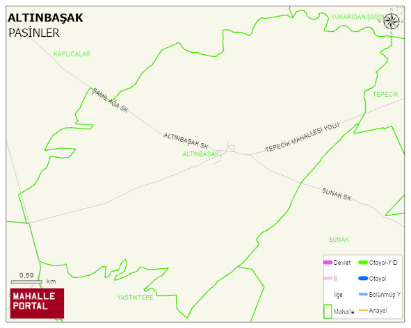ALTINBAŞAK Mahallesi Haritası | Detaylı Köy ve Mahalle Görünümü