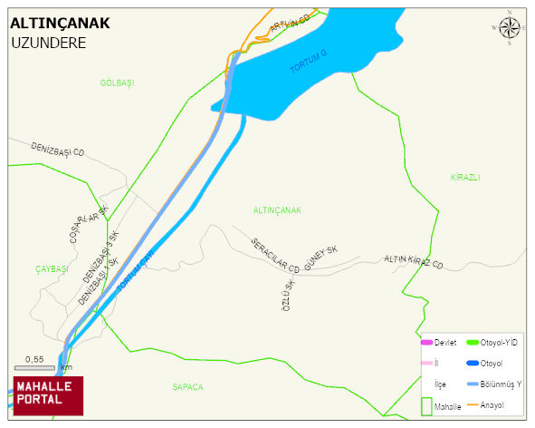ALTINÇANAK Mahallesi Haritası | Mahalle ve Köy Sınırı