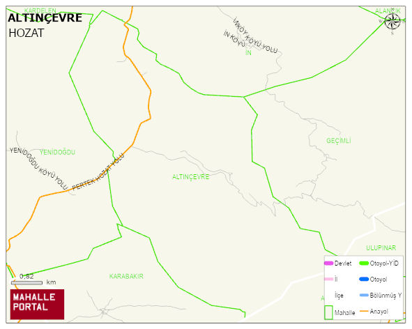 ALTINÇEVRE Köyü Haritası | Coğrafi Yapı ve Detaylı Haritası
