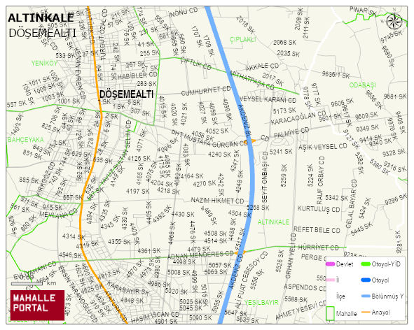 ALTINKALE Mahallesi Haritası | Yükselti ve Doğa Özellikleri