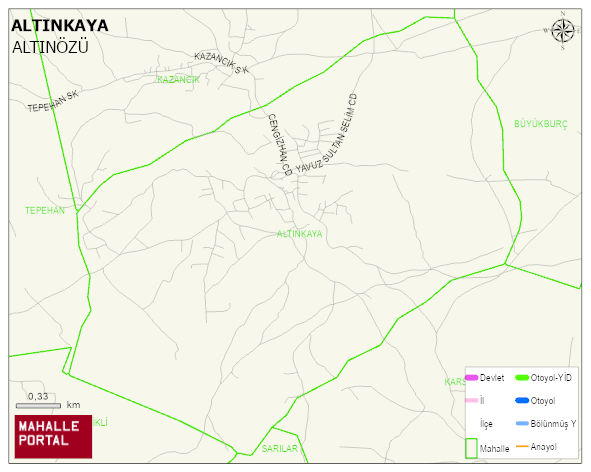 ALTINKAYA Mahallesi Haritası | Mahalle Sokak Haritası