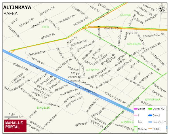 ALTINKAYA Mahallesi Haritası | Dağlar, Ovalar ve Akarsu Bilgileri