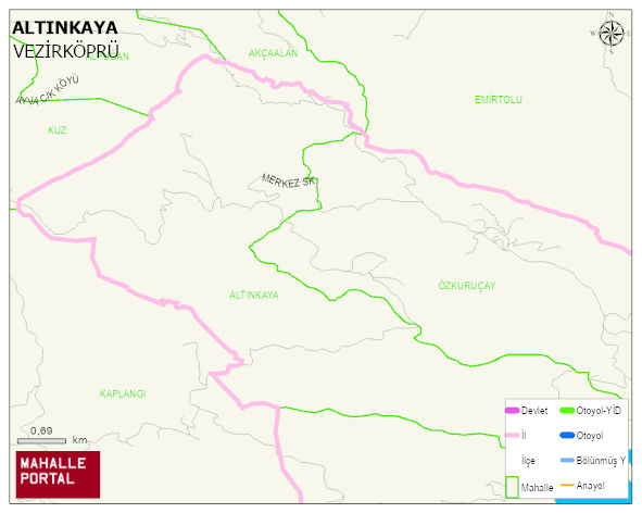 ALTINKAYA Mahallesi Haritası | İnteraktif Köy ve Mahalle Sınırları