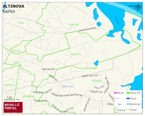 ALTINOVA Mahallesi Haritası | Mahalle ve Köy Sınırı