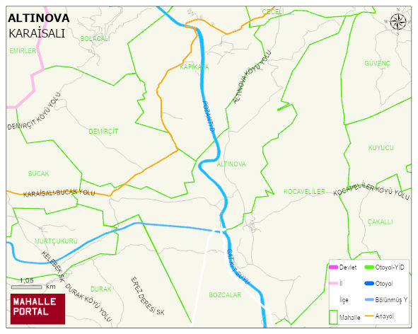 ALTINOVA Mahallesi Haritası | Güncel Mahalle ve Köy Haritası