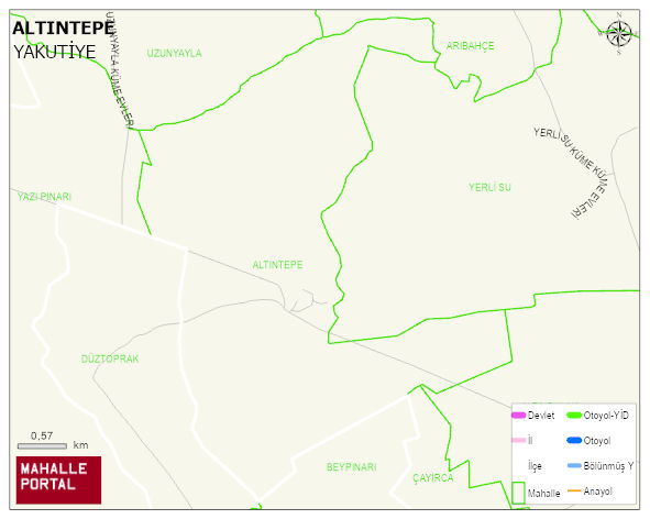 ALTINTEPE Mahallesi Haritası | Detaylı Köy ve Mahalle Görünümü