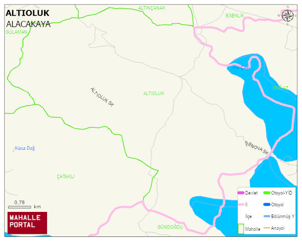 ALTIOLUK Mahallesi Haritası | İnteraktif Köy ve Mahalle Sınırları