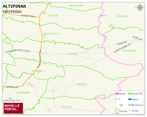 ALTIPINAR Mahallesi Haritası | Detaylı Köy ve Mahalle Görünümü