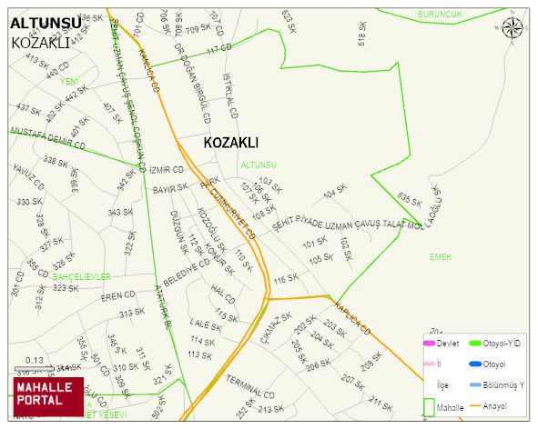 ALTUNSU Mahallesi Haritası | Mahalle ve Köy Sınırı
