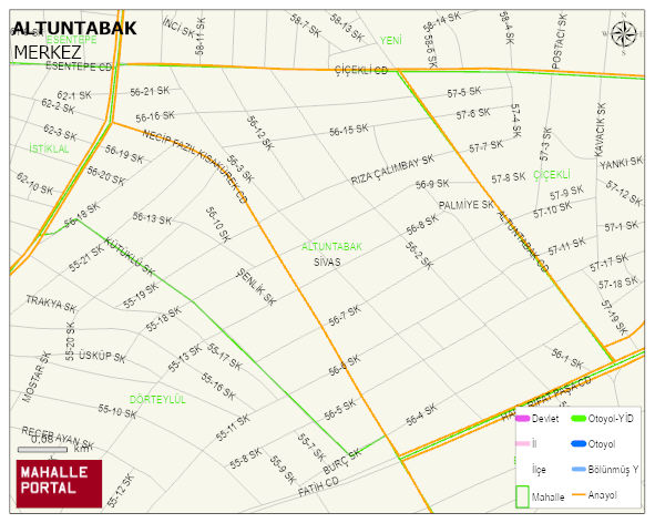 ALTUNTABAK Mahallesi Haritası | Güncel Mahalle ve Köy Haritası